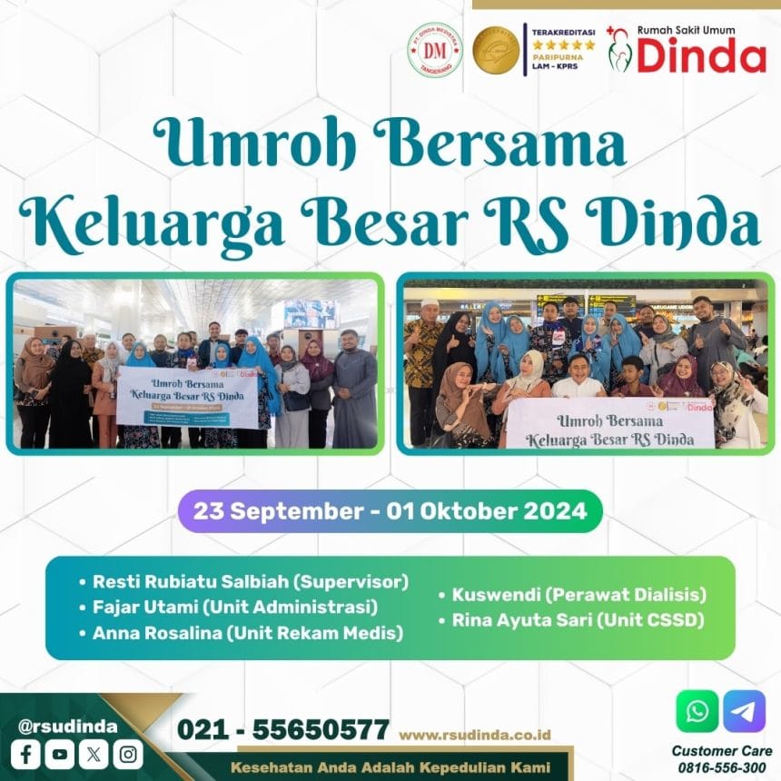Percobaan Rahma-min Umroh Bersama Keluarga Besar RS Dinda Tahun 2024