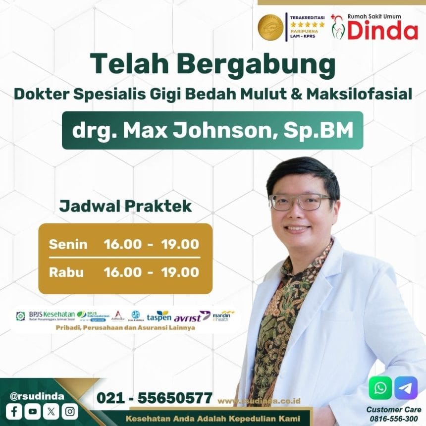 drg. Max Johnson, Sp.BM + BPJS Kesehatan-min Telah Bergabung Dokter Spesialis Gigi Bedah Mulut & Maksilofasial drg. Max Johnson, Sp.BM